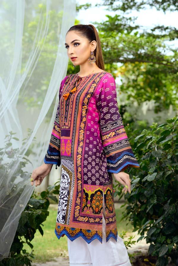 Cosmic - Digital Printed Unstitch Lawn Kurti - Image 2