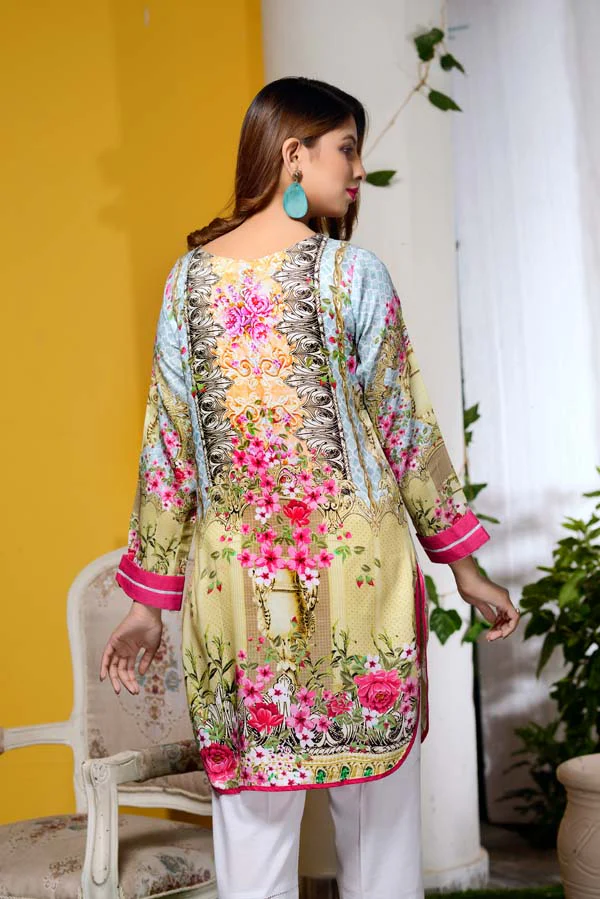 Assent - Digital Embroidered & Hand Embellished Stitched Kurti - Image 3