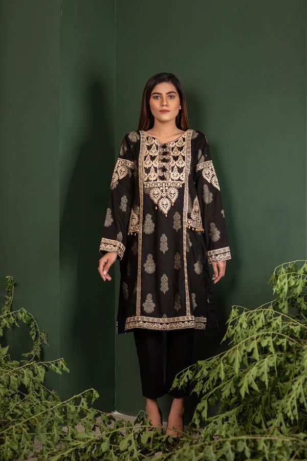 Pitch - Jacquard Embroidered Unstitch 2 Piece