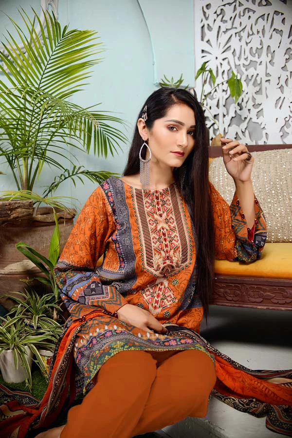 Bourbon - DIGITAL EMBROIDERED LAWN - Image 3