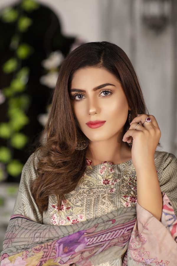 Ivory - Digital Printed & Embroidered Viscose - Image 4