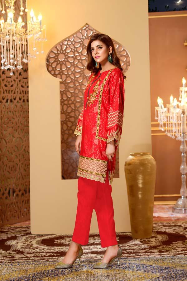 Cherry Blossom - Embroidered Jacquard Shirt - Image 2