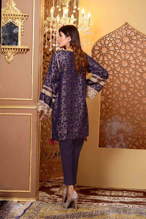 Blue Opal - Embroidered Jacquard Shirt - Image 3