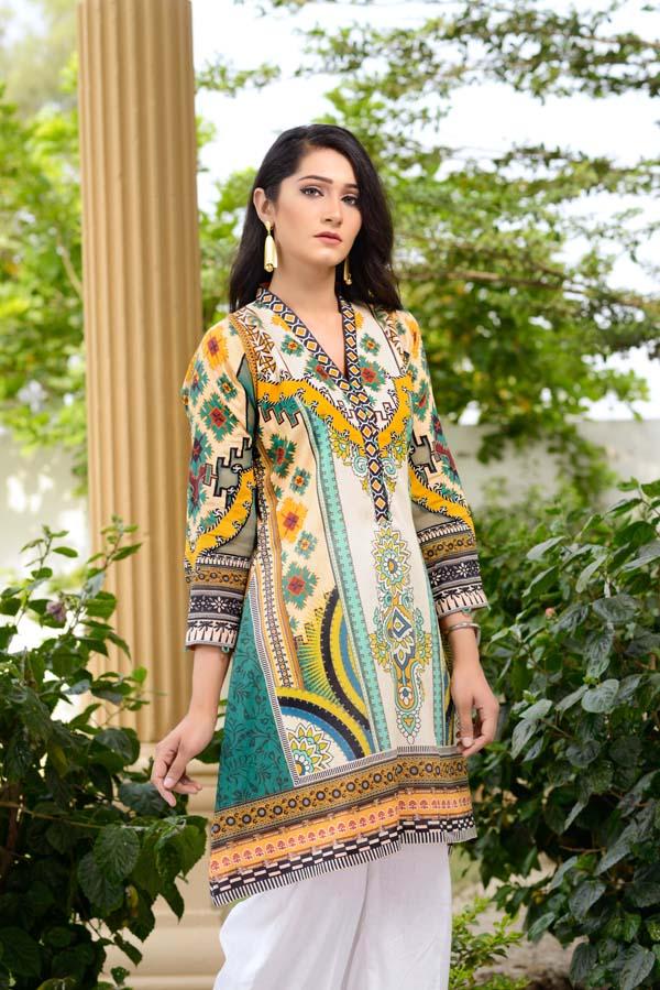 Bloom Clay - Digital Printed Unstitch Lawn Kurti - Image 2