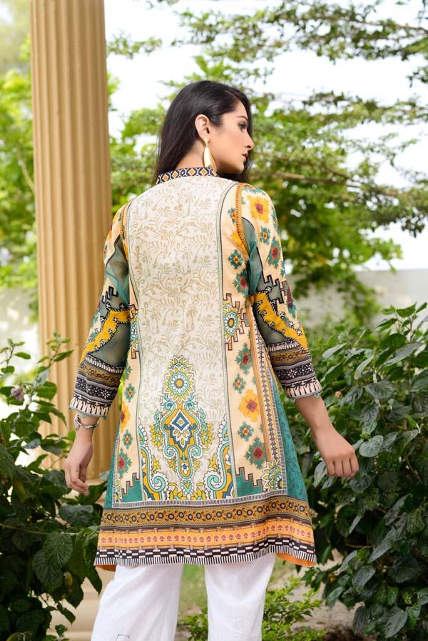 Bloom Clay - Digital Printed Unstitch Lawn Kurti - Image 3