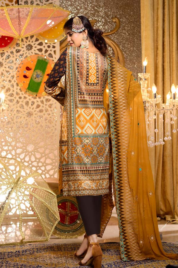 Elbaite - Digital Embroidered Mesuri Lawn Unstitch (3 Piece) - Image 3