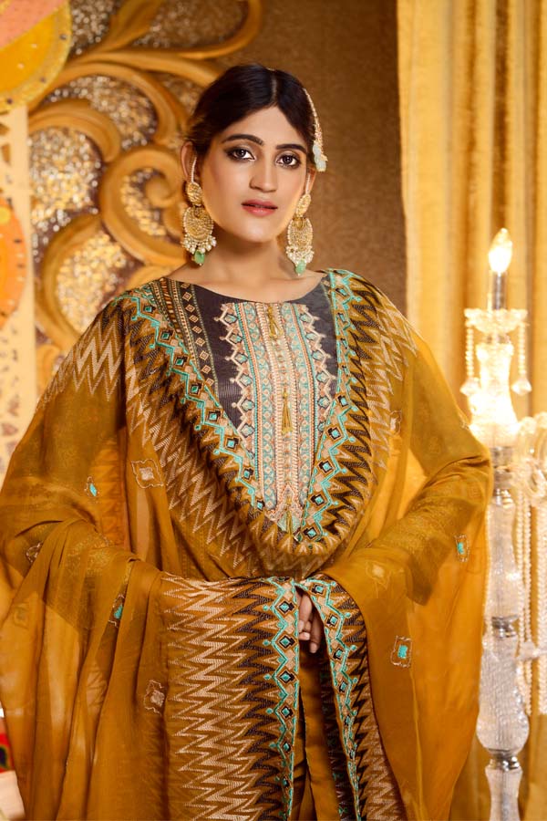 Elbaite - Digital Embroidered Mesuri Lawn Unstitch (3 Piece) - Image 4