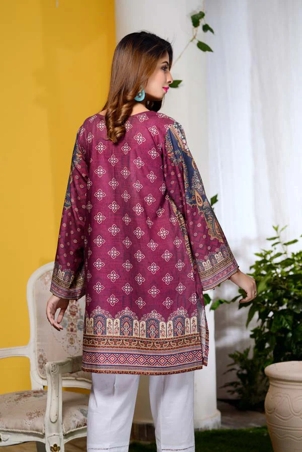 Culture Prey - Digital Printed Unstitch Lawn Kurti - Image 3