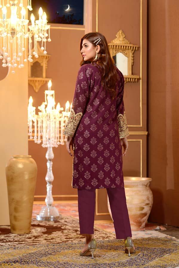 Elite Purple - Embroidered Jacquard Shirt - Image 3