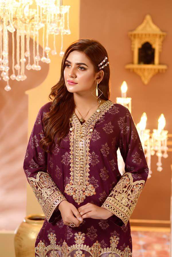 Elite Purple - Embroidered Jacquard Shirt - Image 4
