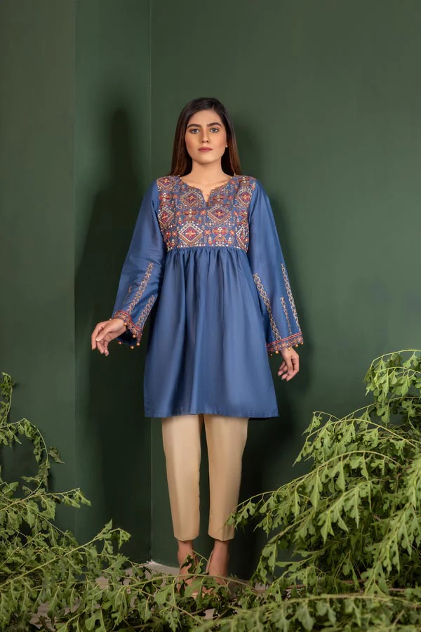 Catmint - Embroidered Lawn Stitch Shirt