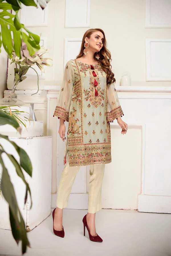 Coral Reef - Embroidered Mesuri 2 Piece - Image 4