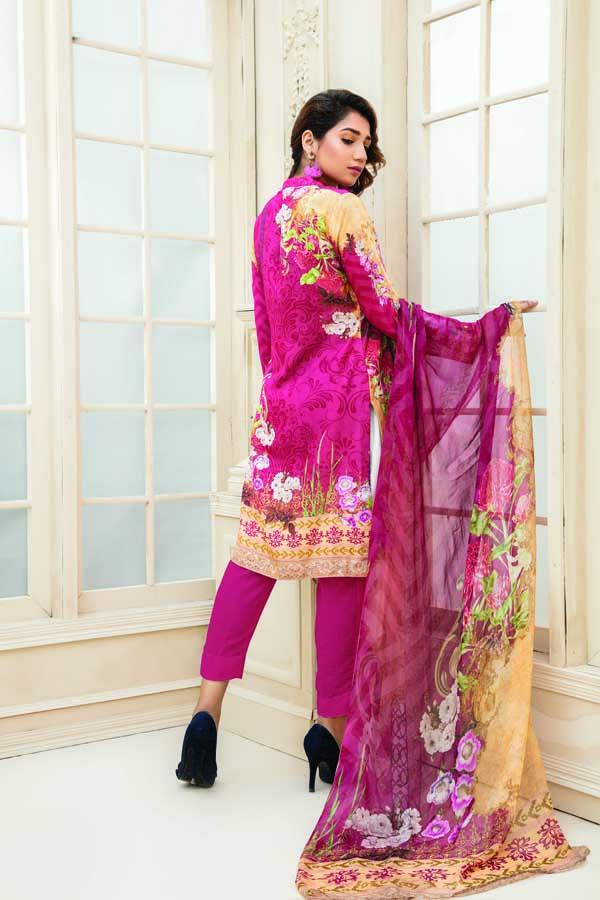 Craneberry - Digital Embroidered Karandi 3 Piece - Image 2