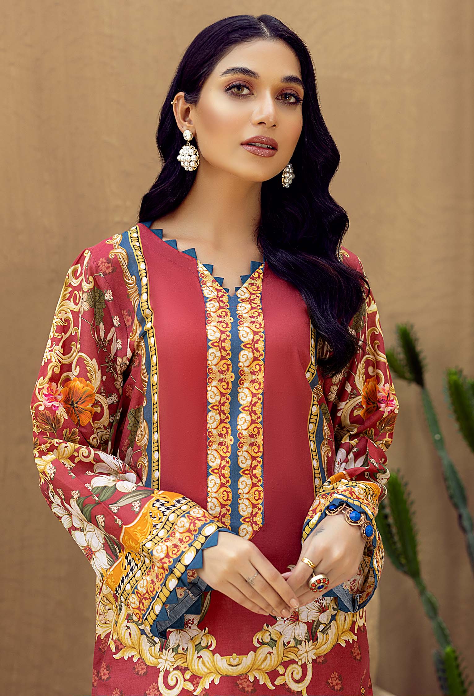 Crimson - Lawn 2PC Pret - Image 4