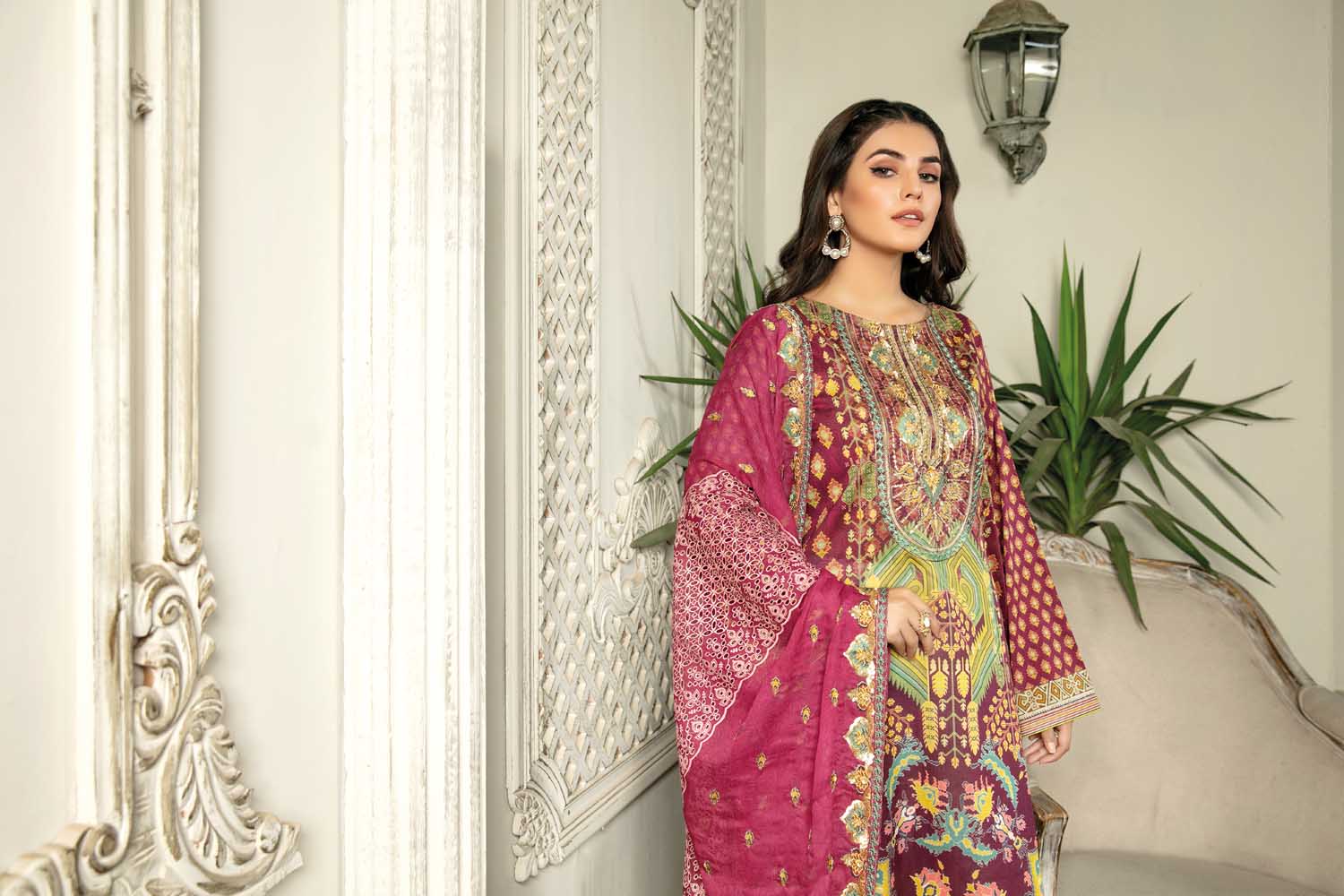 Cultrual Prey - Digital Printed & Embroidered Lawn 3PC - Image 3