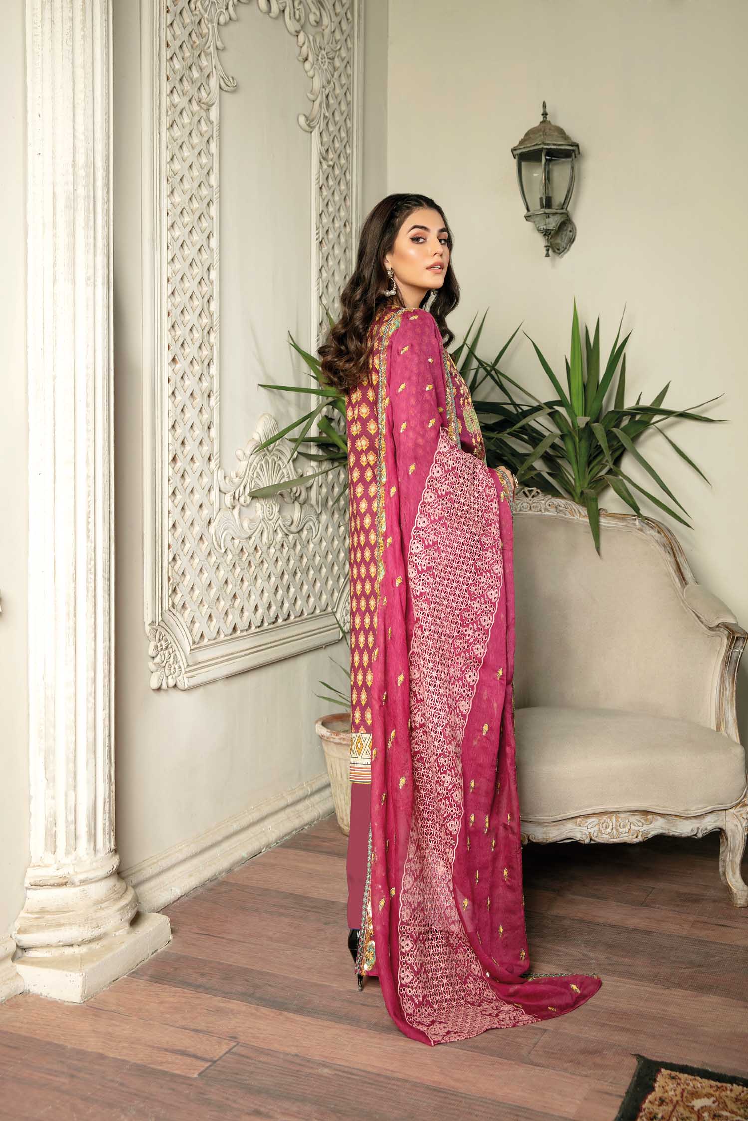 Cultrual Prey - Digital Printed & Embroidered Lawn 3PC - Image 4