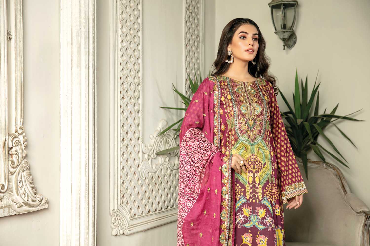 Cultrual Prey - Digital Printed & Embroidered Lawn 3PC - Image 5