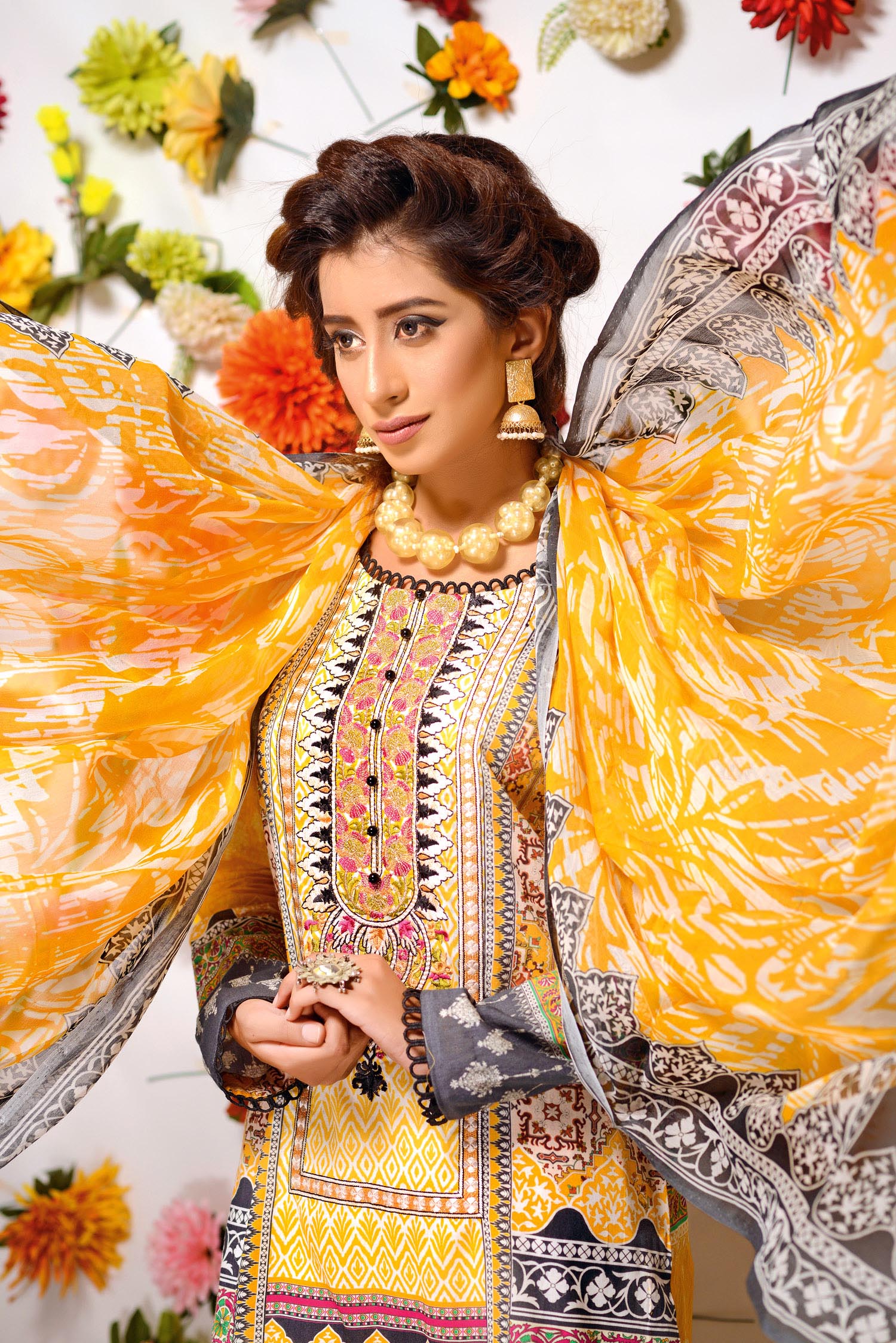 Cundrie - Digital Printed and Embroidered Lawn 3PC - Image 3