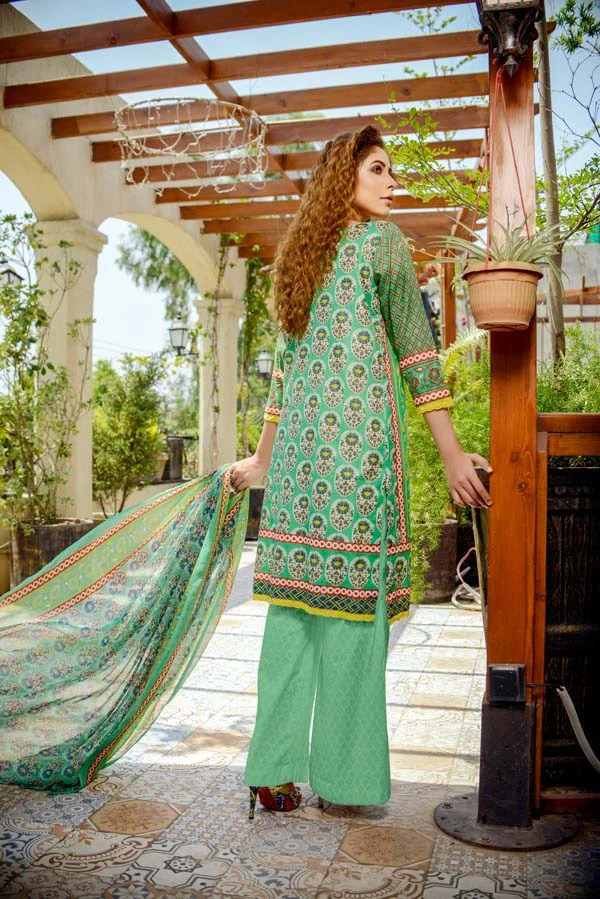 Cyanite - Printed and Embroidered Lawn - Image 3