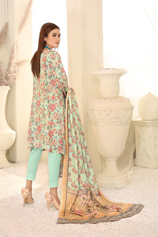 D 12 - Digital Printed Linen 3PC - Image 2