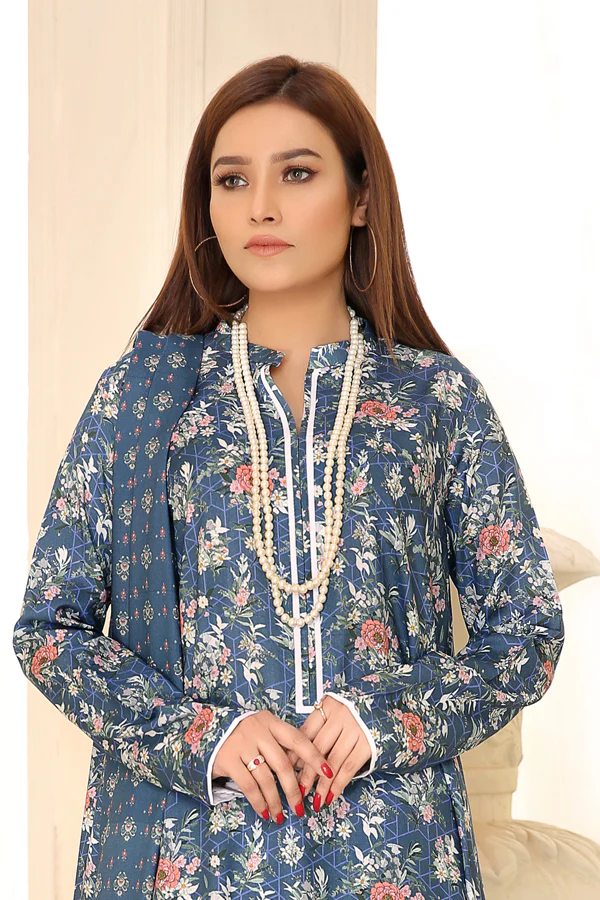 D 14 - Digital Printed Linen 3PC - Image 2