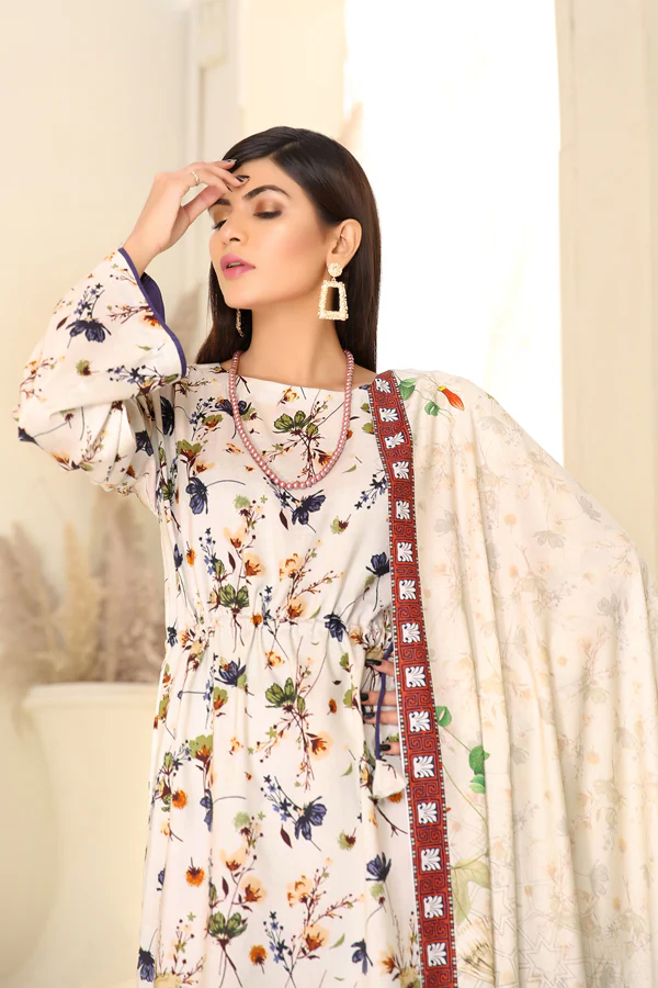 D 17 - Digital Printed Linen 3PC - Image 3