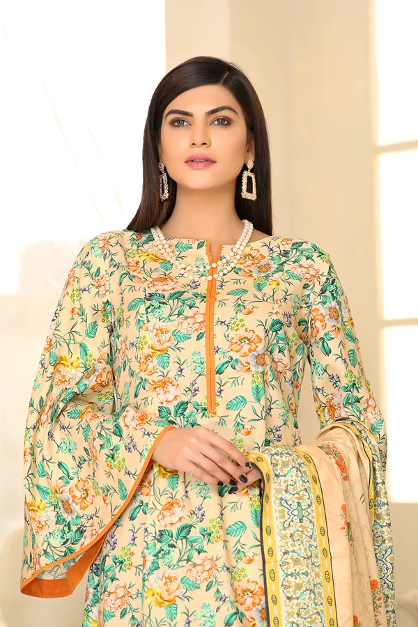 D 18 - Digital Printed Linen 3PC - Image 3
