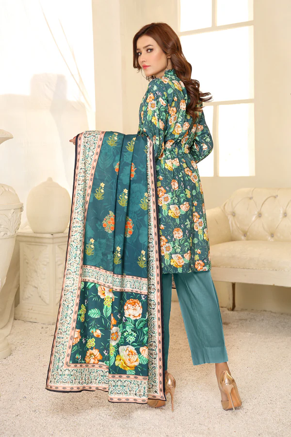 D 20 - Digital Printed Linen 3PC - Image 2