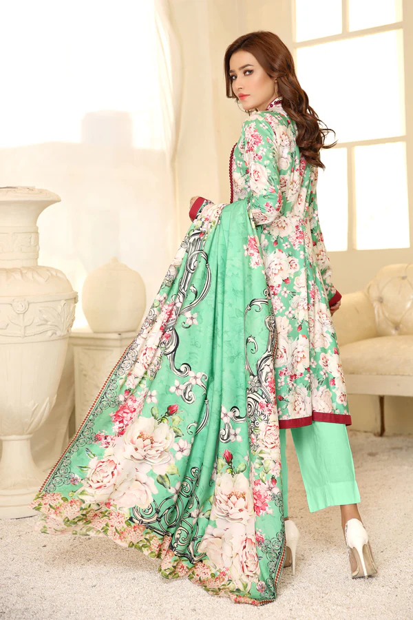 D 22 - Digital Printed Linen 3PC - Image 2