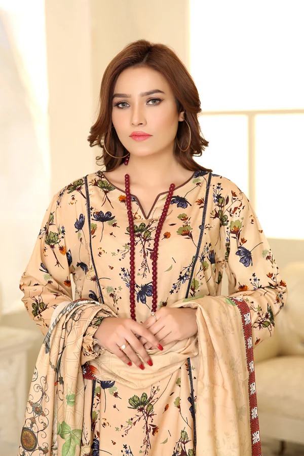 D 23 - Digital Printed Linen 3PC - Image 3