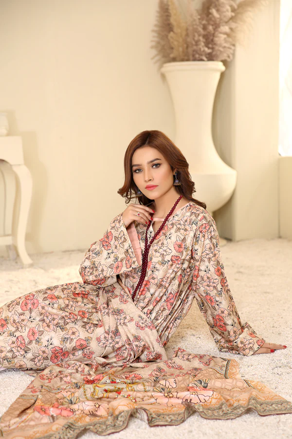 D 26 - Digital Printed Linen 3PC - Image 3