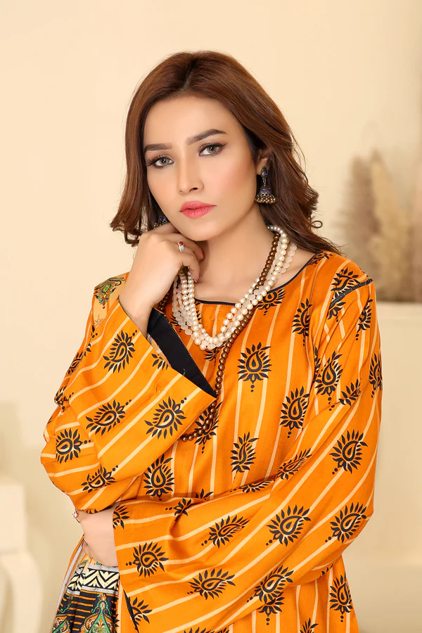 D 28 - Digital Printed Linen 3PC - Image 2