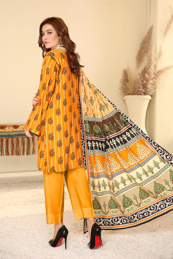 D 28 - Digital Printed Linen 3PC - Image 3