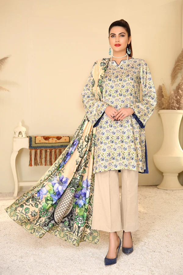 D 31 - Digital Printed Linen 3PC