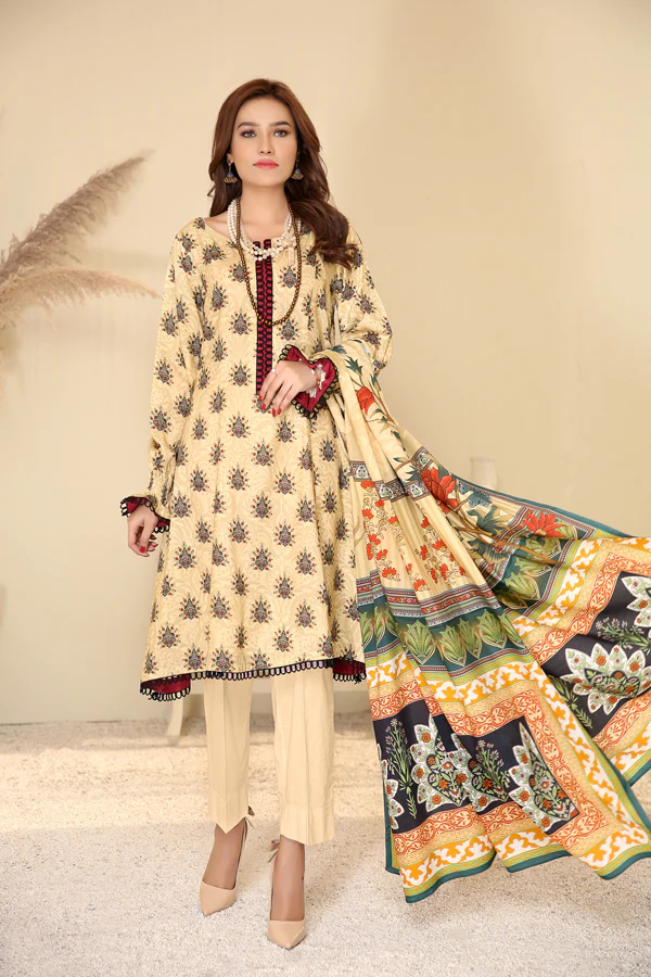 D 32 - Digital Printed Linen 3PC - Image 2