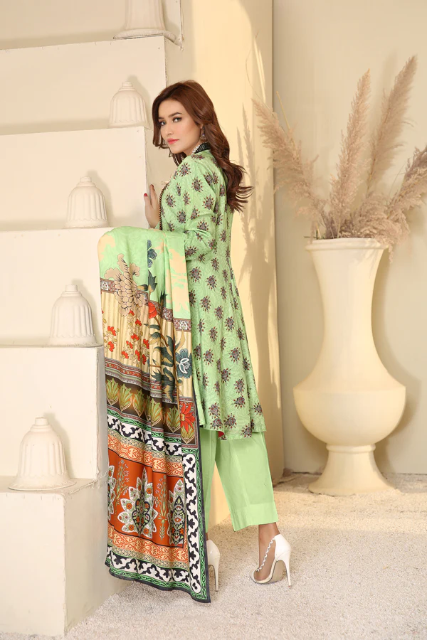 D 34 - Digital Printed Linen 3PC - Image 2