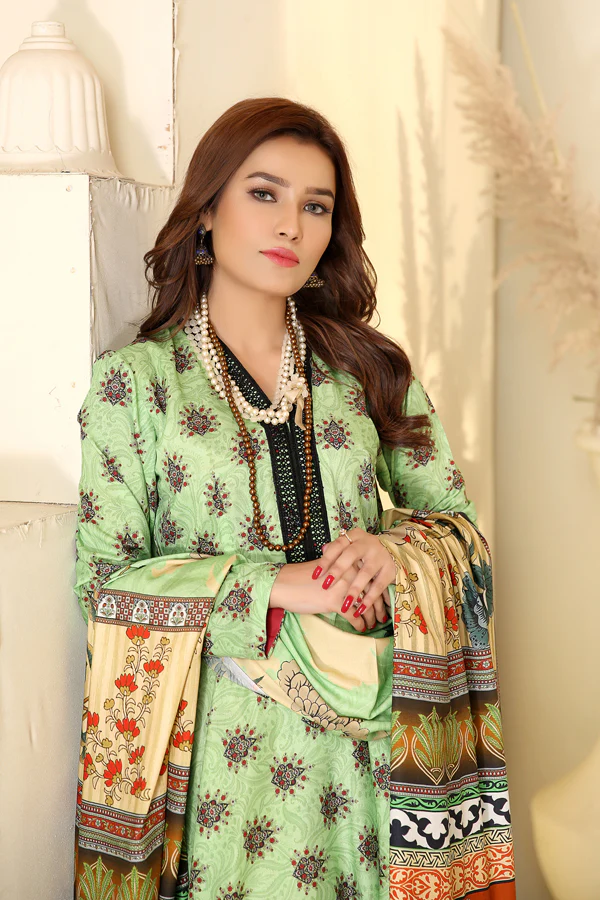 D 34 - Digital Printed Linen 3PC - Image 3