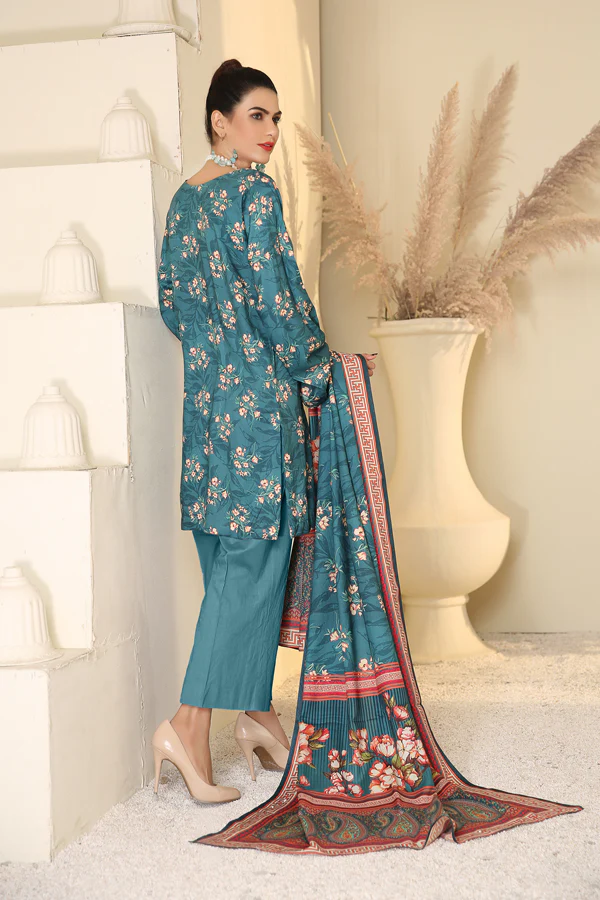 D 35 - Digital Printed Linen 3PC - Image 2