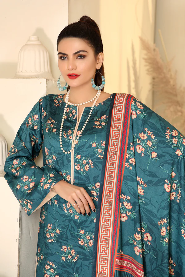 D 35 - Digital Printed Linen 3PC - Image 3