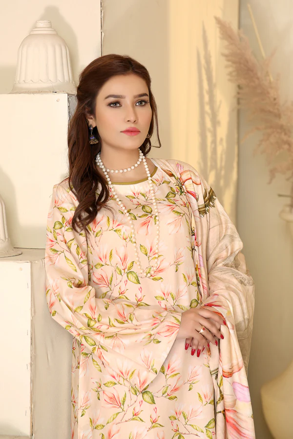 D 36- Digital Printed Linen 3PC - Image 3
