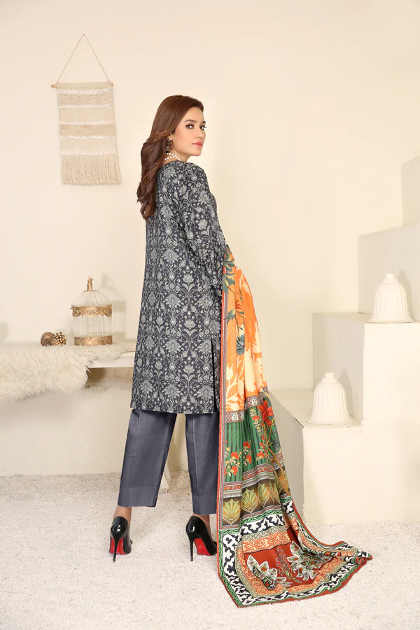 D 39 - Digital Printed Linen 3PC - Image 2