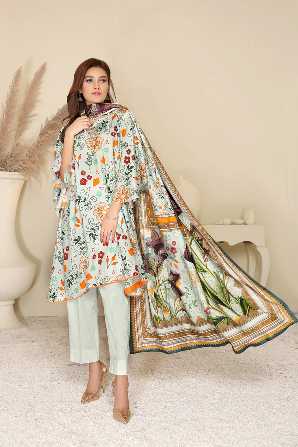 D 38 - Digital Printed Linen 3PC