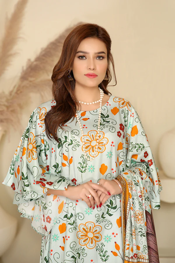 D 38 - Digital Printed Linen 3PC - Image 3