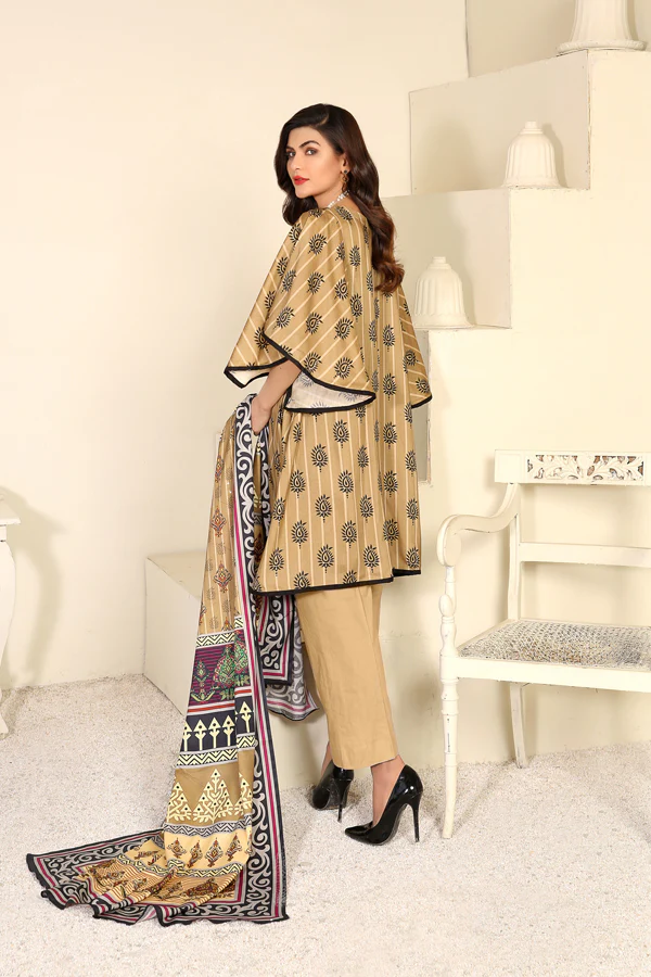 D 40 - Digital Printed Linen 3PC - Image 2