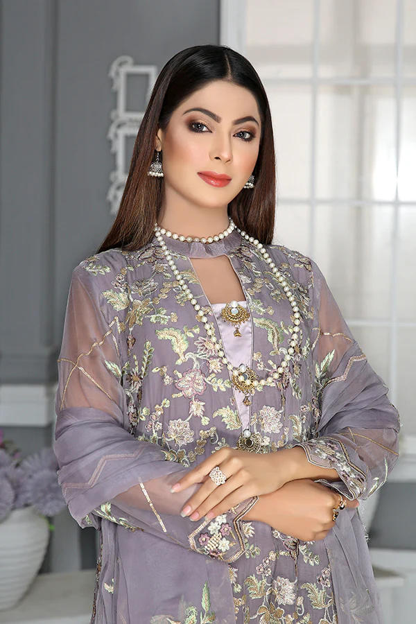 Dalmation - Luxury Desire Embroidered Chiffon 3PC - Image 3