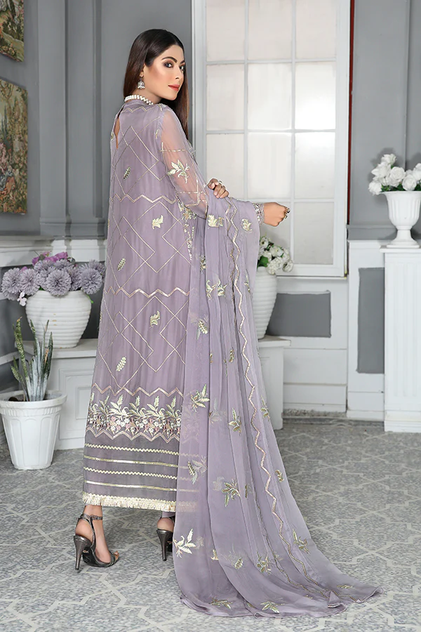 Dalmation - Luxury Desire Embroidered Chiffon 3PC - Image 4