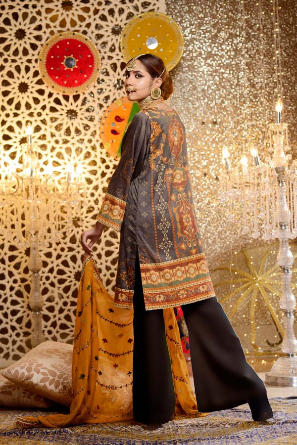 Danburite - Digital Embroidered Mesuri Lawn Unstitch (3 Piece) - Image 2
