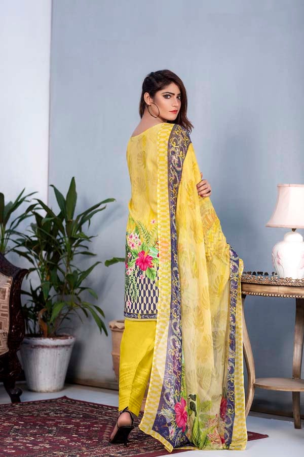 Daphne - Digital Printed & Embroidered Karandi 3PC - Image 2