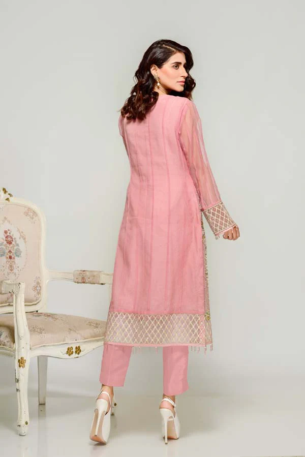 Daria-i-Noor - Embroidered & Hand Embellished Cotton Net - Image 3