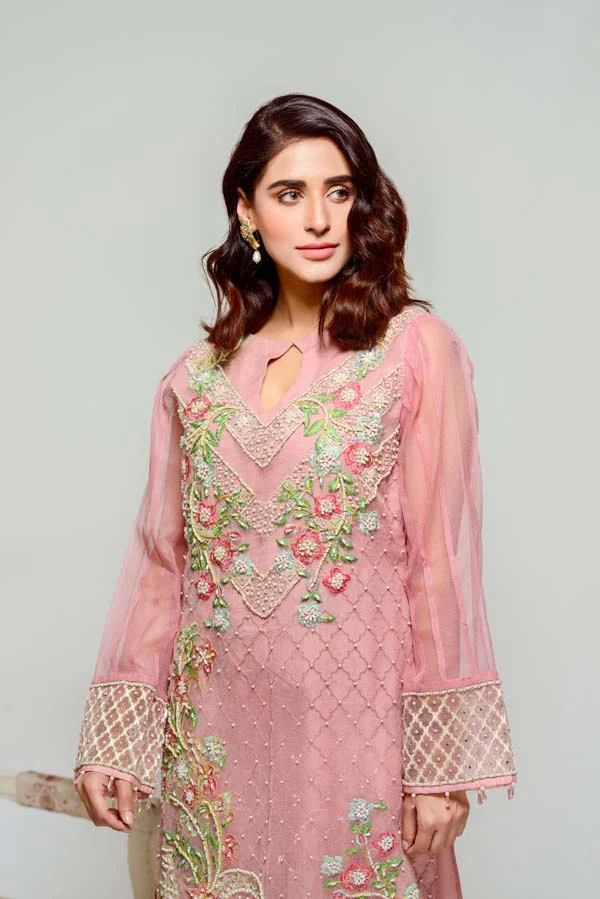 Daria-i-Noor - Embroidered & Hand Embellished Cotton Net - Image 4